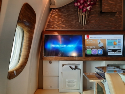 Entertainment in Business Class Emirates